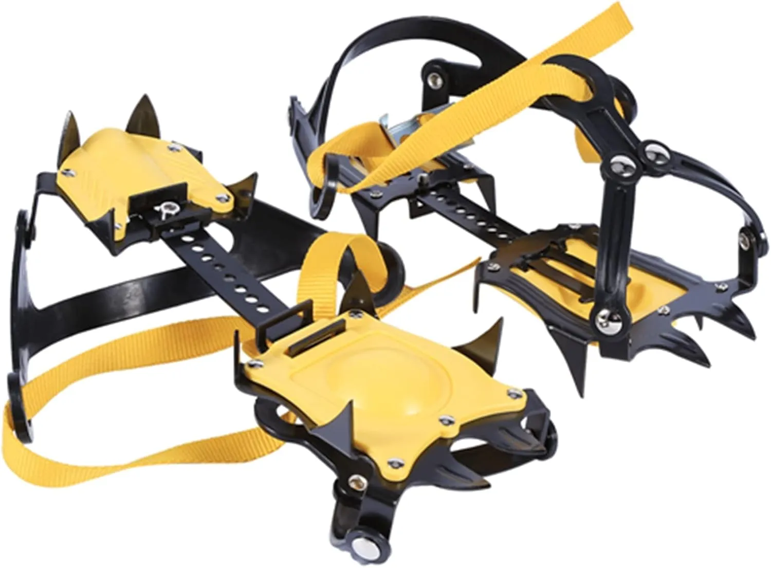 10-Teeth Strap Binding Crampons - Slip Ice Grips for Hiking and Climbing in Snowy Conditions