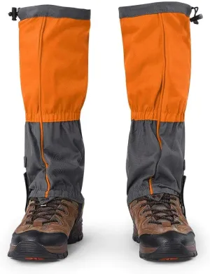 1Pair Leg Gaiters Snow Boot Gaiters, Breathable Climbing Hiking Snow Gaiter for Outdoor Hiking Walking Hunting Climbing Mountain(Orange) Gaiters For Hiking