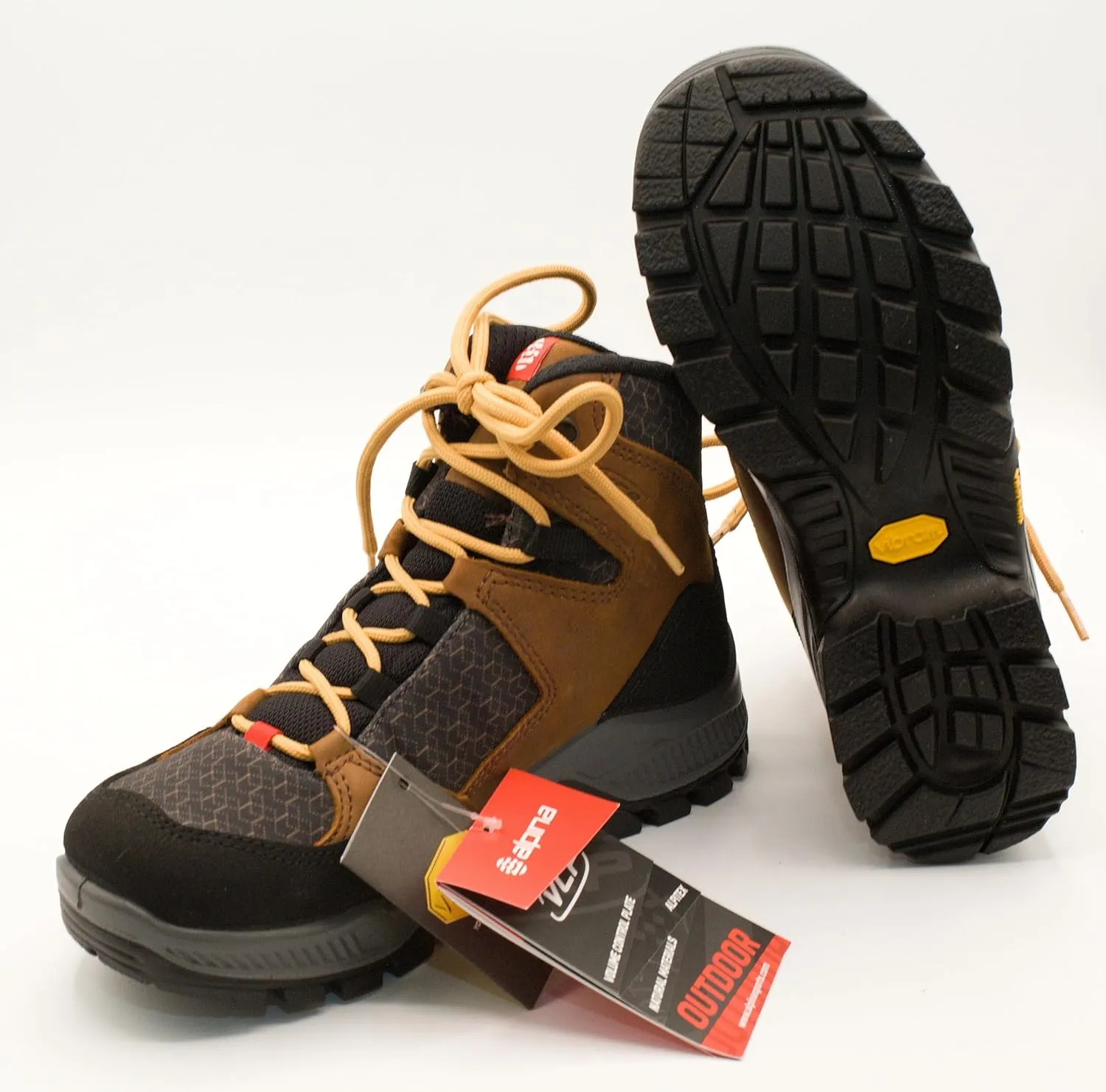 Alpina IRIN Premium Women's Boots - Ankle High Waterproof Shoes with Breathable Membrane and Slip Resistant Vibram Sole Leather and Fiber Upper Made in Europe