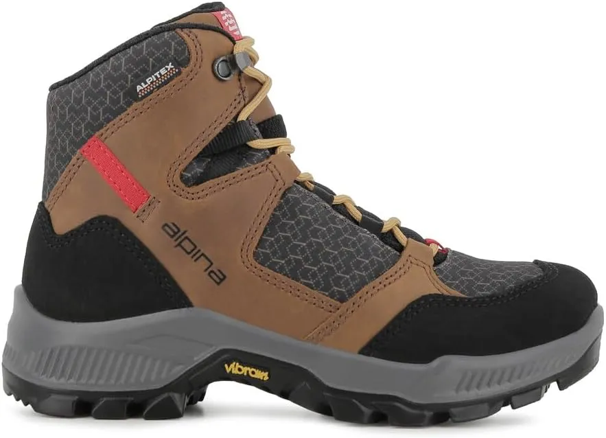 Alpina IRIN Premium Women's Boots - Ankle High Waterproof Shoes with Breathable Membrane and Slip Resistant Vibram Sole Leather and Fiber Upper Made in Europe