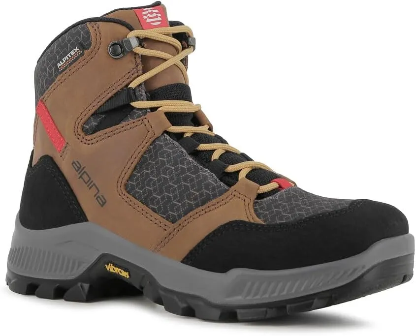Alpina IRIN Premium Women's Boots - Ankle High Waterproof Shoes with Breathable Membrane and Slip Resistant Vibram Sole Leather and Fiber Upper Made in Europe