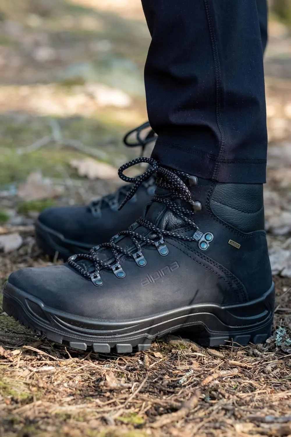 Alpina TUNDRA Premium Men's Lightweight Boots - Waterproof Leather Ankle High Shoes with Breathable Membrane and Slip Resistant Hand Made in Europe