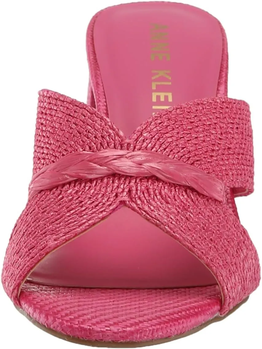 Anne Klein Womens Aubrie Slip On Strappy Mule Sandals