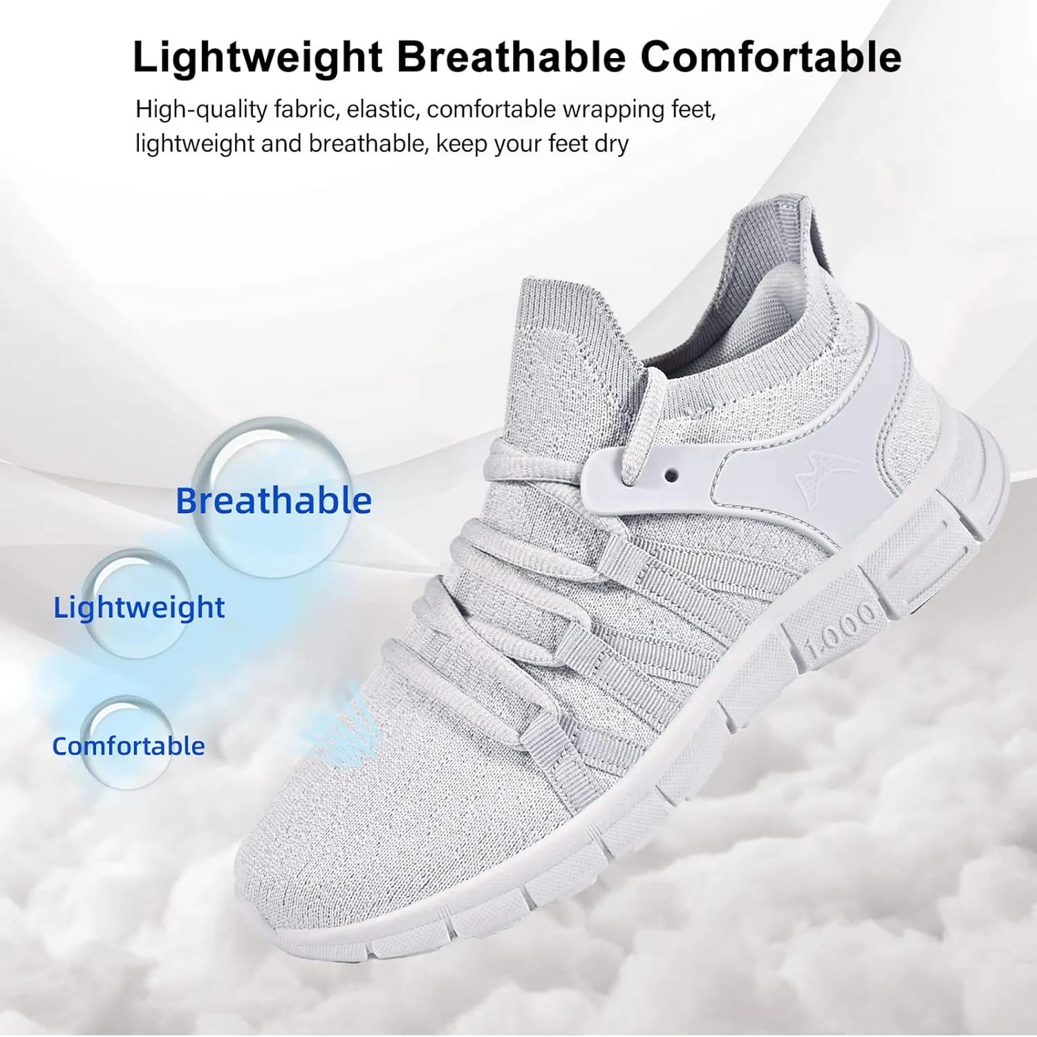 AOE Womens Fashion Walking Running Shoes Ultra Lightweight Breathable Mesh Tennis Shoes Non Slip Athletic Workout Gym Sneakers