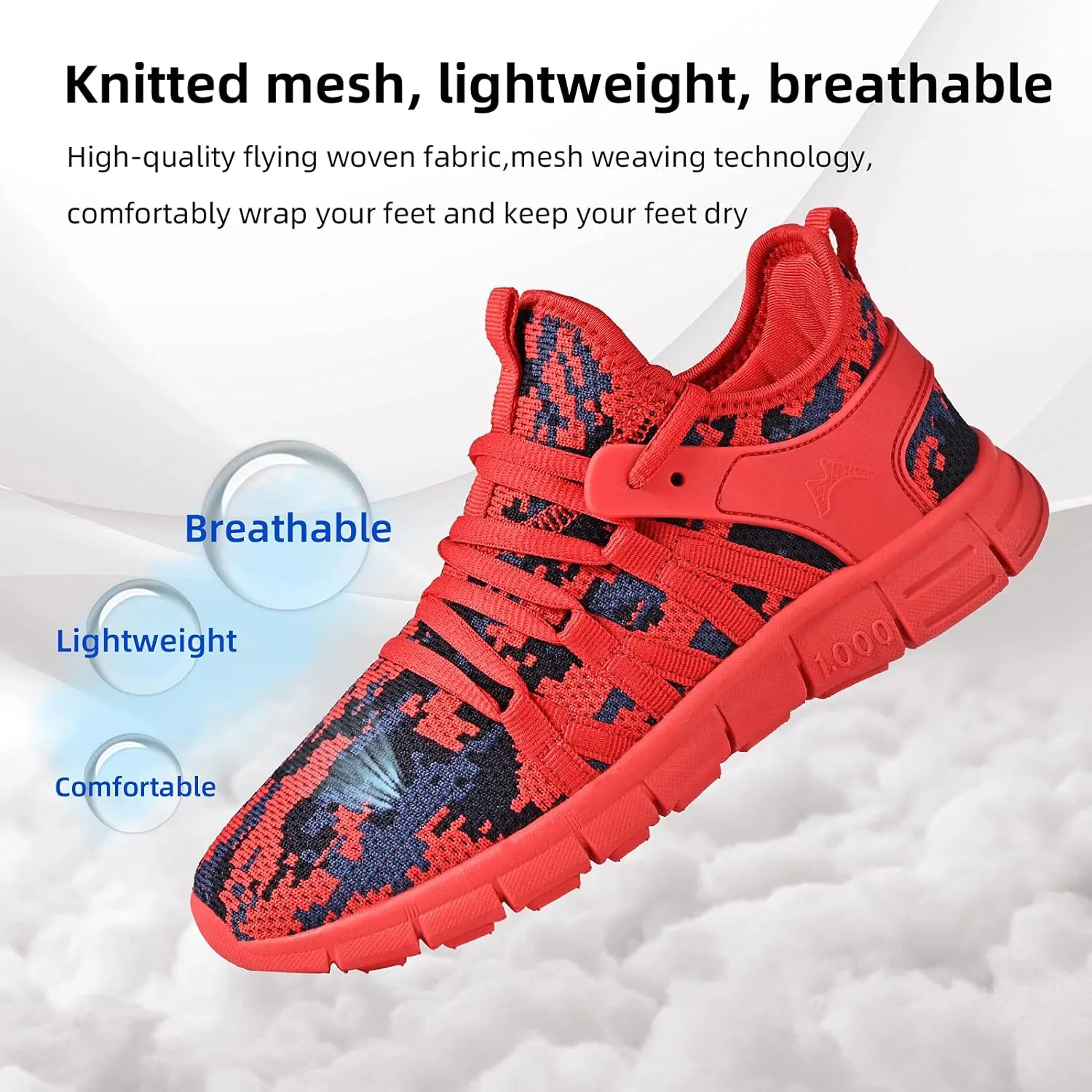 AOE Womens Fashion Walking Running Shoes Ultra Lightweight Breathable Mesh Tennis Shoes Non Slip Athletic Workout Gym Sneakers