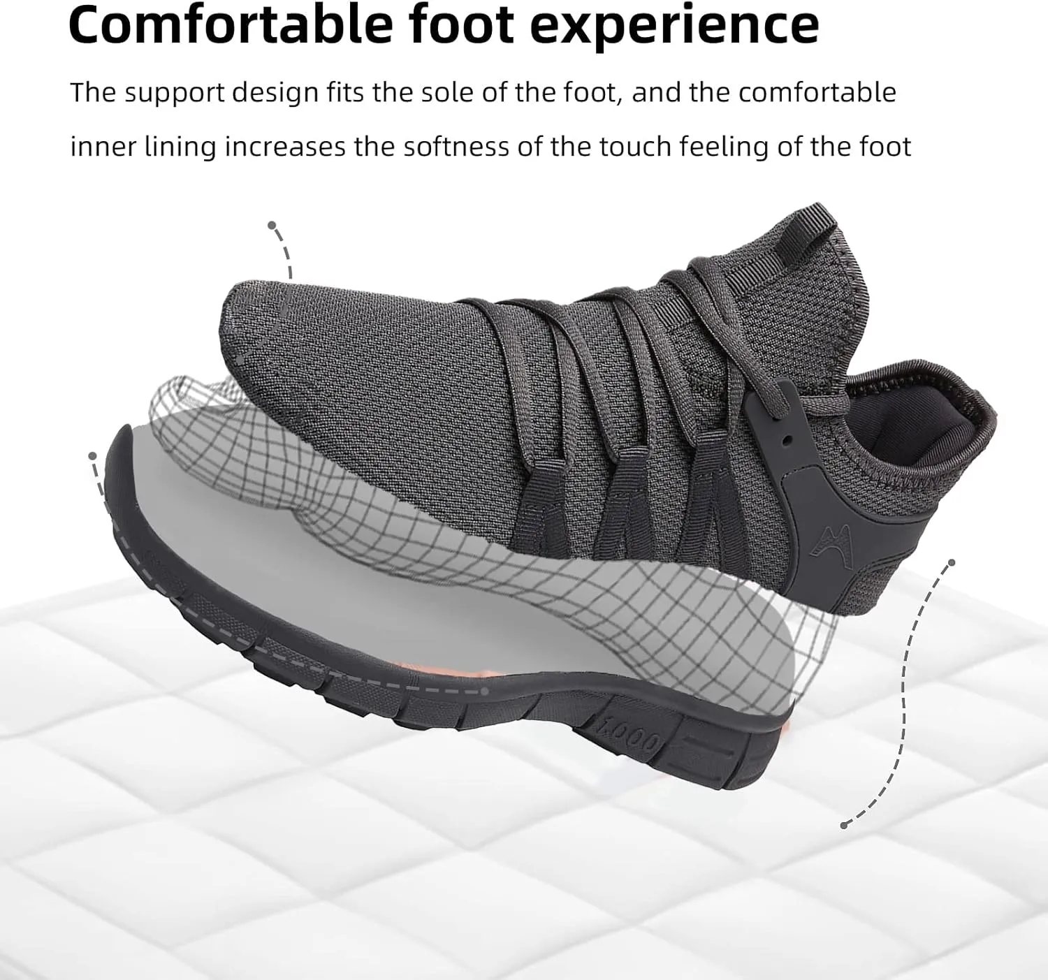 AOE Womens Fashion Walking Running Shoes Ultra Lightweight Breathable Mesh Tennis Shoes Non Slip Athletic Workout Gym Sneakers