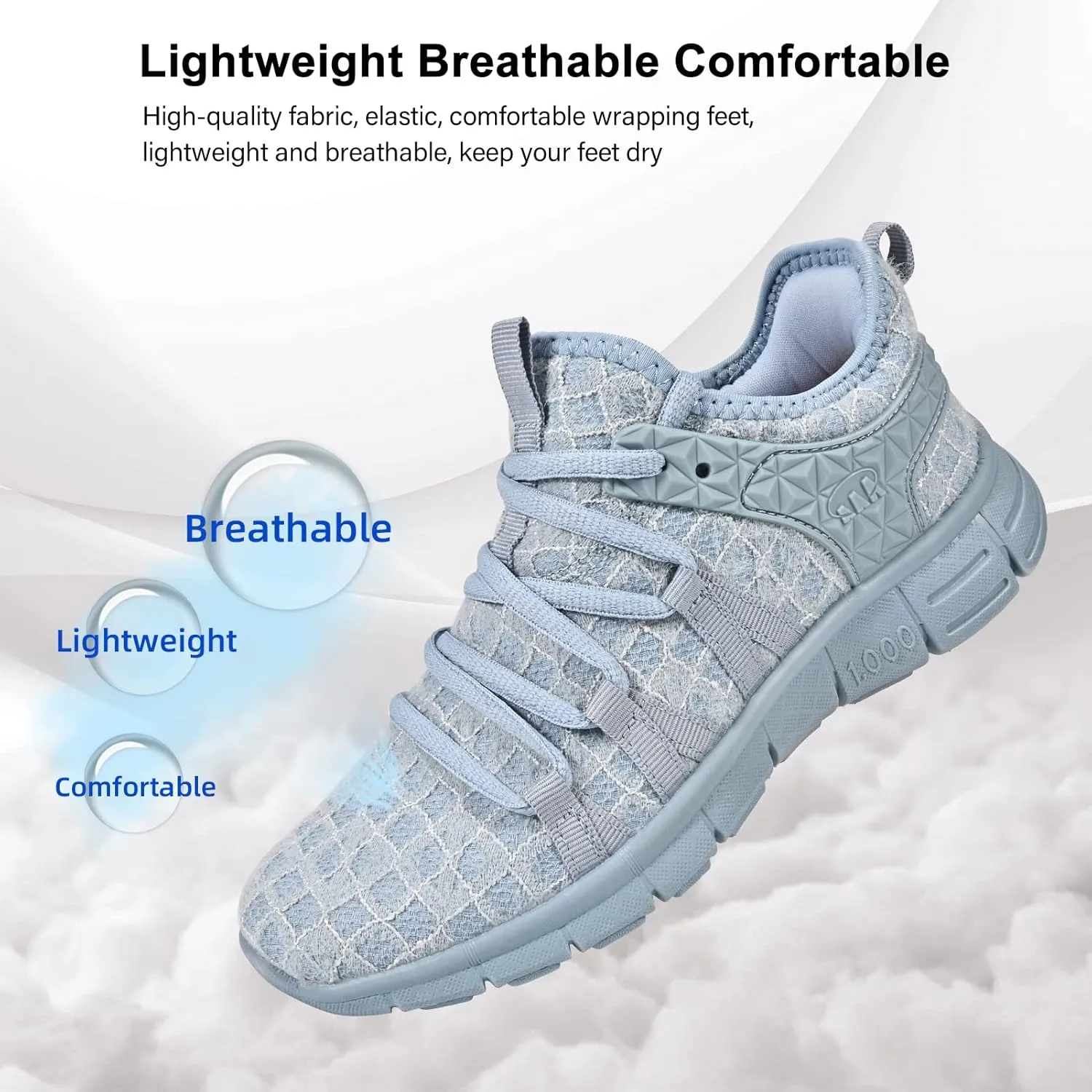 AOE Womens Fashion Walking Running Shoes Ultra Lightweight Breathable Mesh Tennis Shoes Non Slip Athletic Workout Gym Sneakers