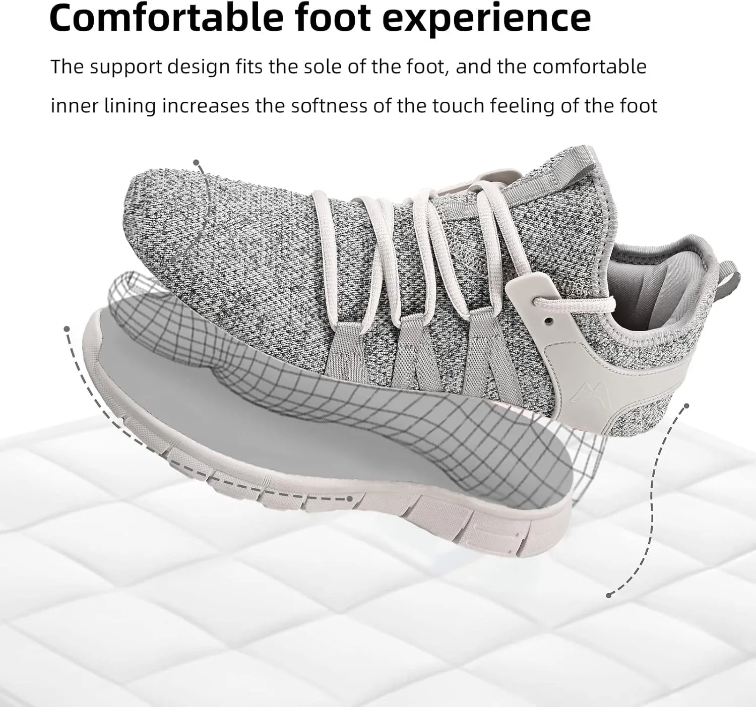 AOE Womens Fashion Walking Running Shoes Ultra Lightweight Breathable Mesh Tennis Shoes Non Slip Athletic Workout Gym Sneakers