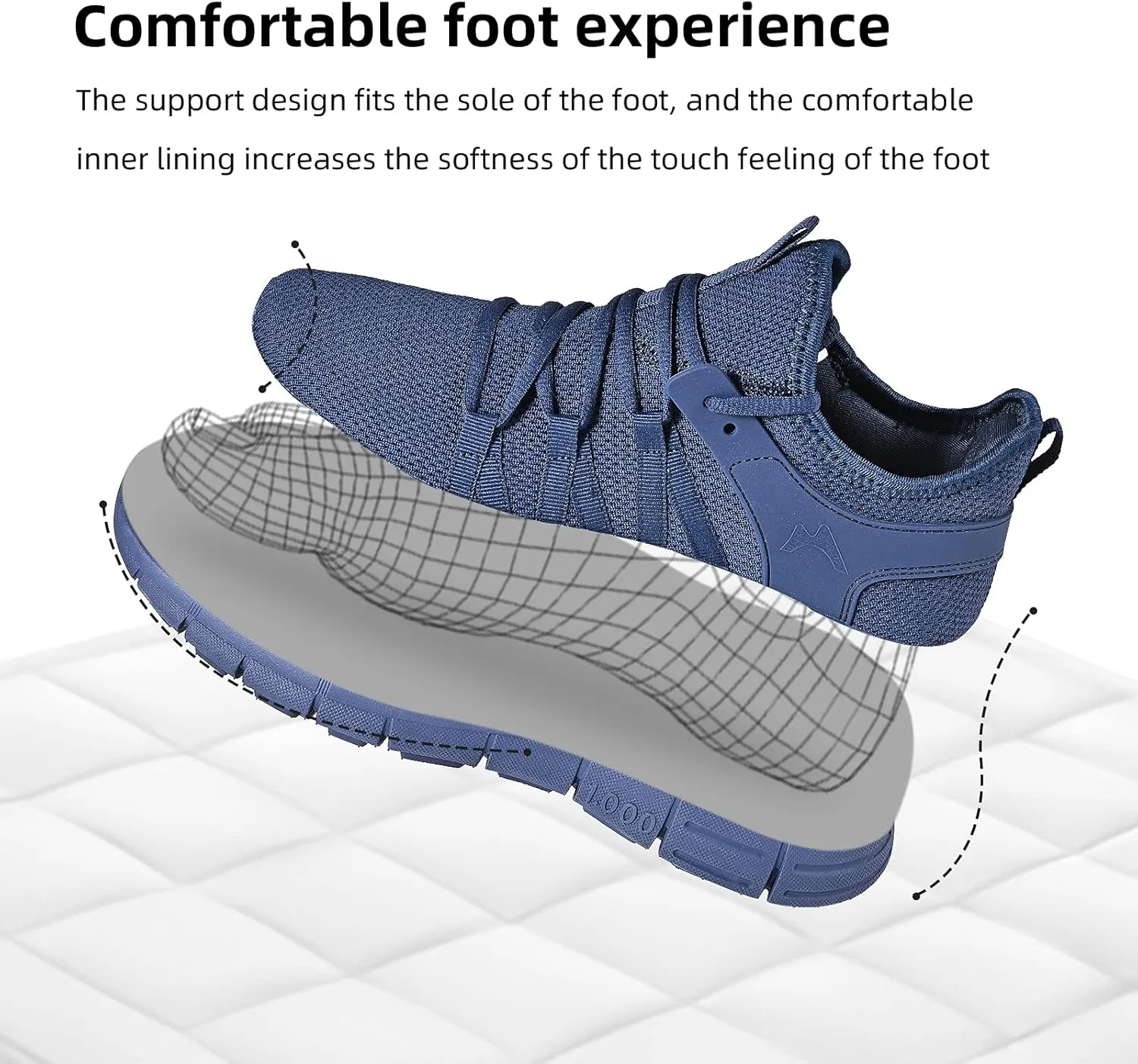 AOE Womens Fashion Walking Running Shoes Ultra Lightweight Breathable Mesh Tennis Shoes Non Slip Athletic Workout Gym Sneakers