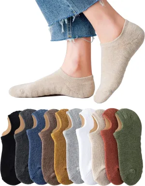 AOIREMON No Show Athletic Socks 5-10 Pairs Hiking Running Ankle Socks For Women Cushion Low Cut Socks