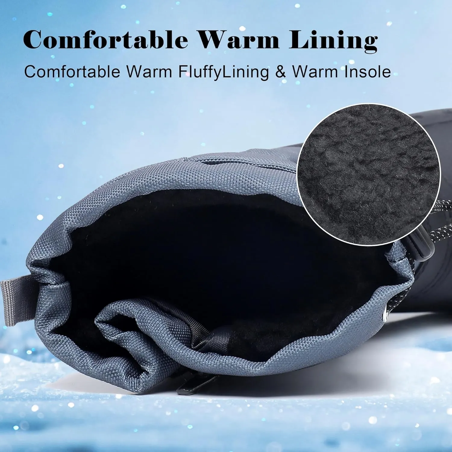 Apakowa Boys Girls Snow Boots Outdoor Slip Resistant Insulated Waterproof Winter Snow Boots (Toddler/Little Kid/Big Kid)