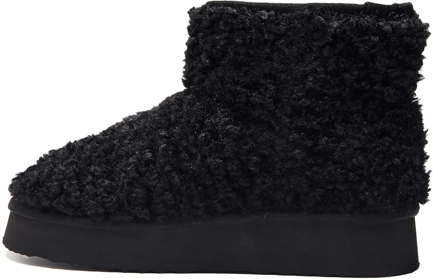 AUSLAND Women‘s Platform Faux Fur Winter Sonw Ankle Boots Fleece Lined Warm Comfortable Outdoor Anti-Slip Boots 9358