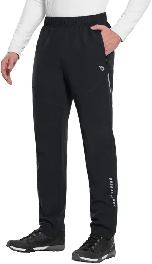 baleaf Men's Winter Cycling Running Pant Water Resistant Fleece Mountain Bike Pants Cold Weather Gear Windproof
