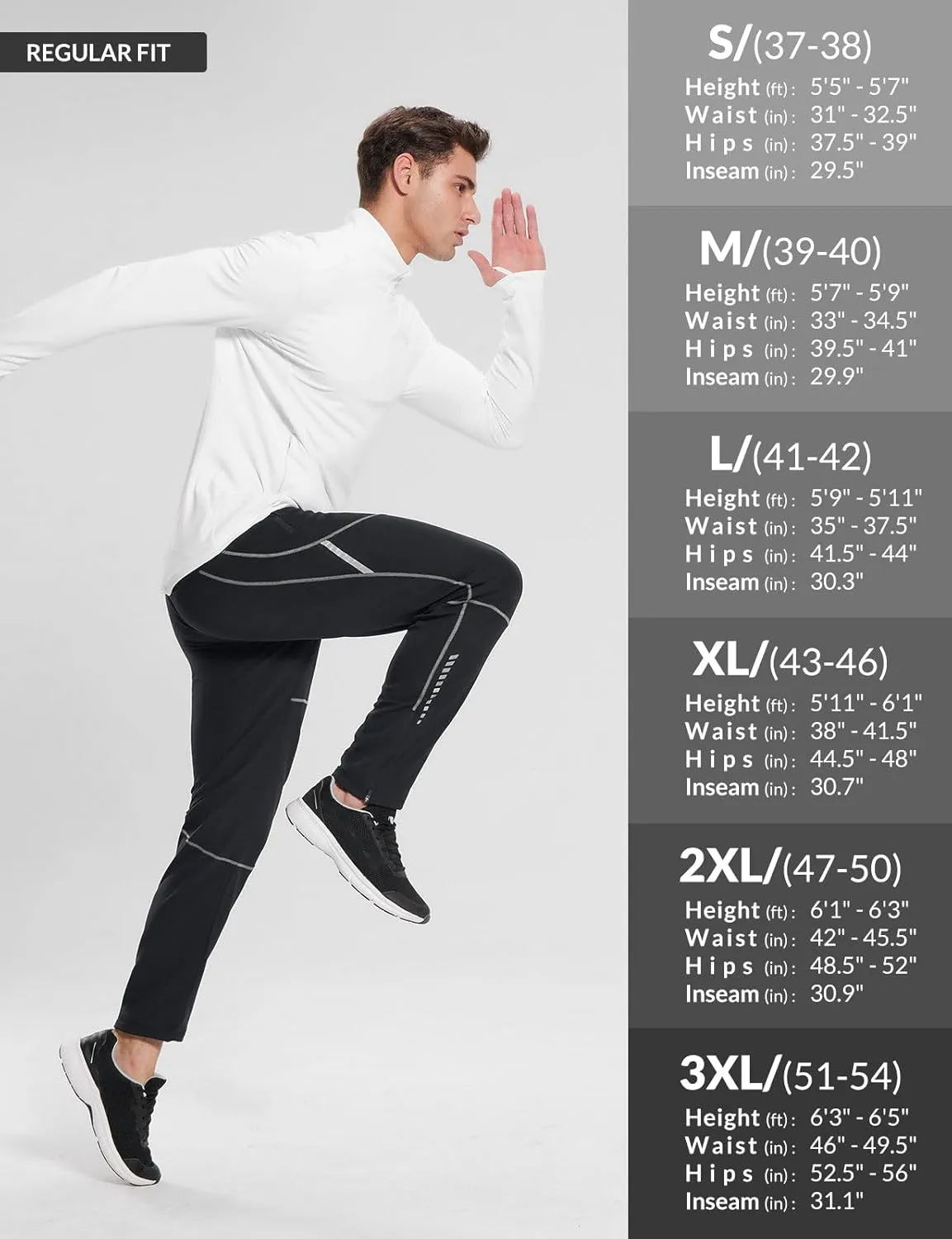 baleaf Men's Winter Cycling Running Pant Water Resistant Fleece Mountain Bike Pants Cold Weather Gear Windproof