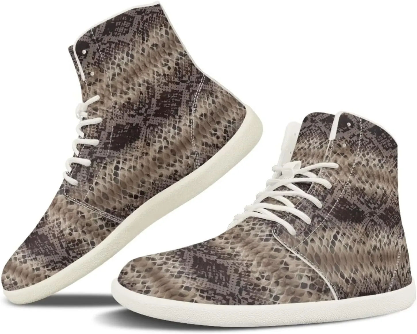Barefoot Minimalist Shoes Mandala Style Women Wide Width Fashion Sneaker Non-Slip Sneakers Lightweight PU Leather