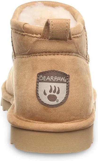 BEARPAW Women's Shorty Vegan Boot | Women's Ankle Boot | Women's Slip On Boot | Comfortable Winter Boot