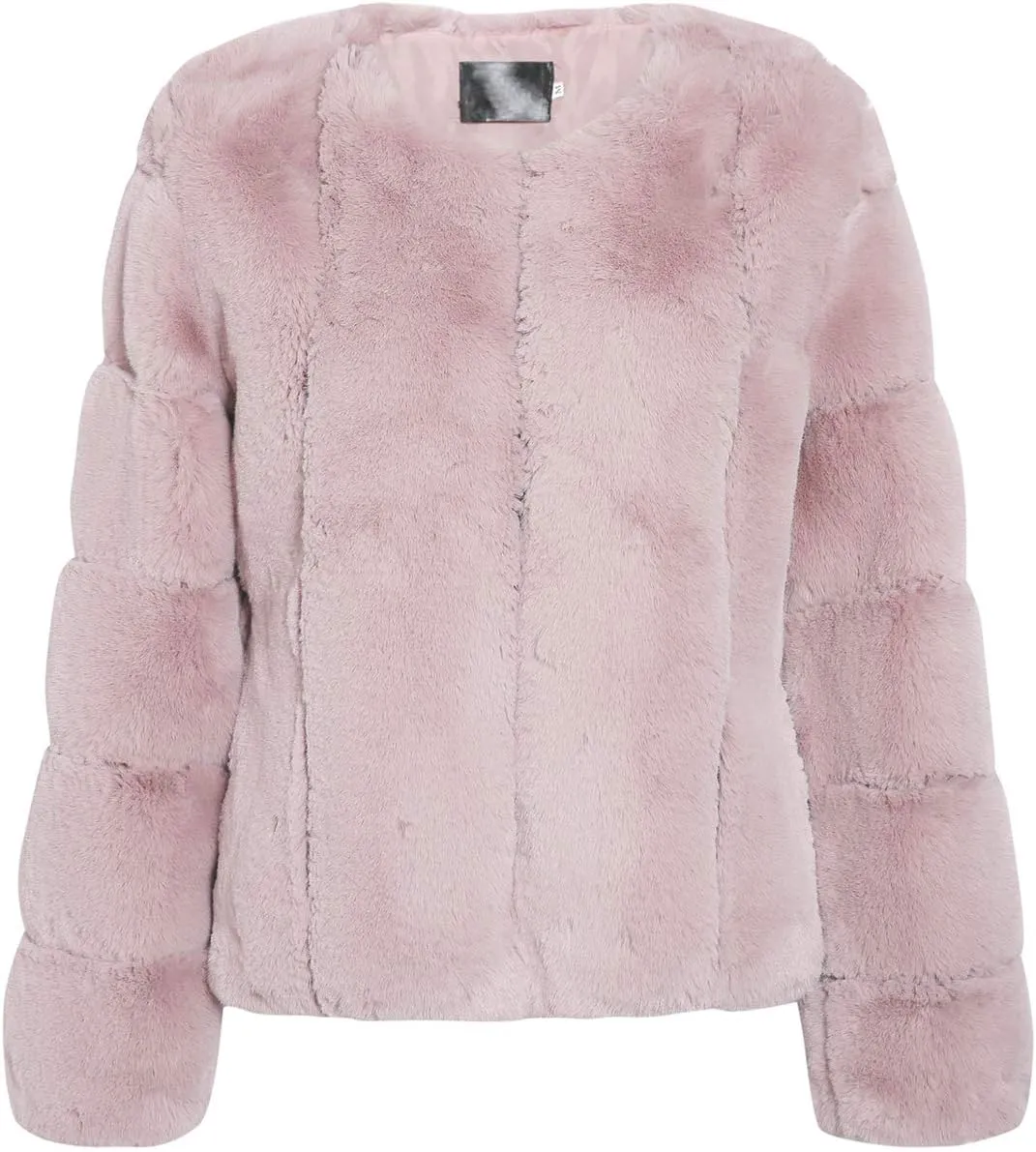 BerryGo Women's Long Sleeve Open Front Fuzzy Faux Fur Coat
