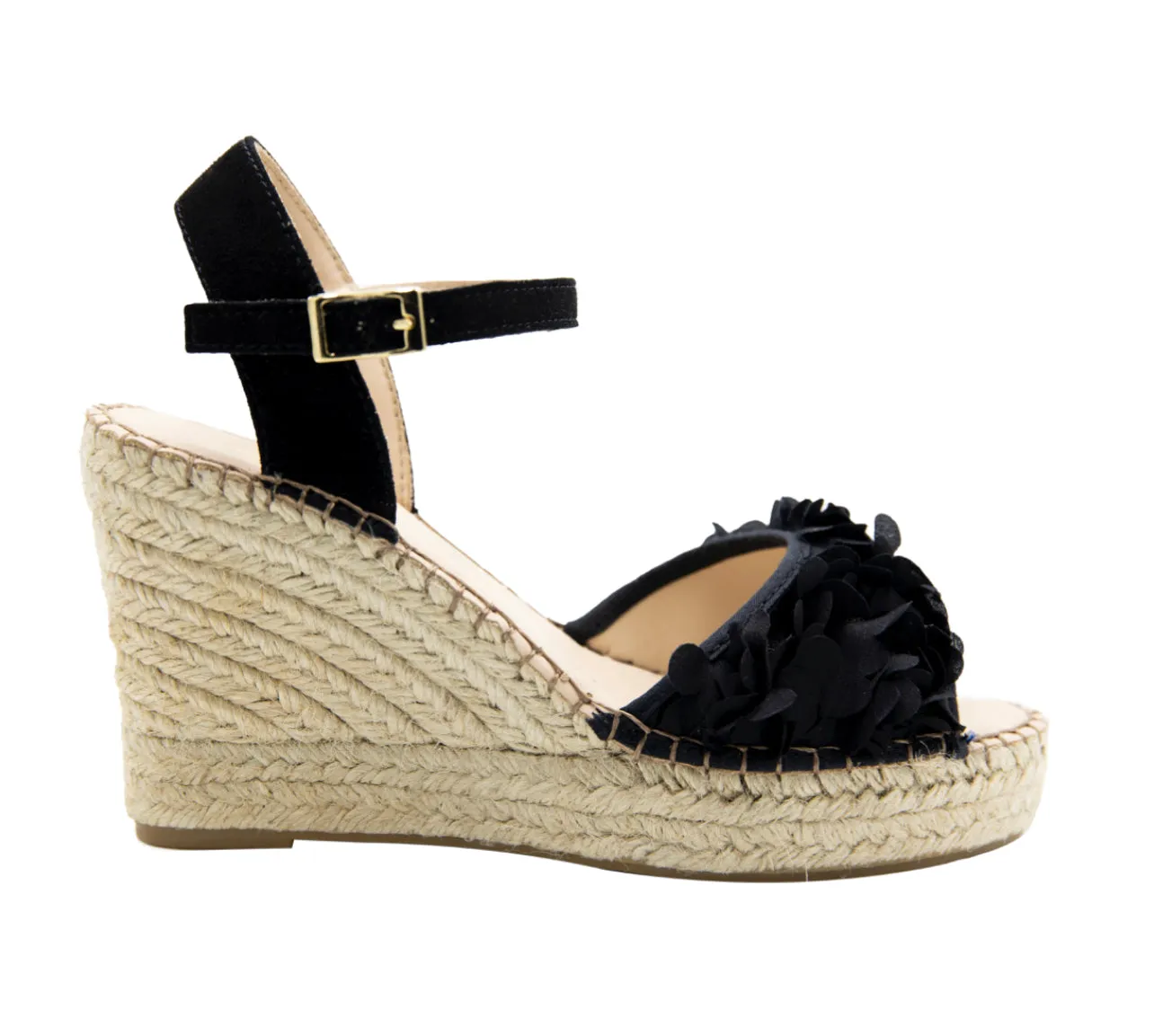 Black With Ankle Straps Espadrilles