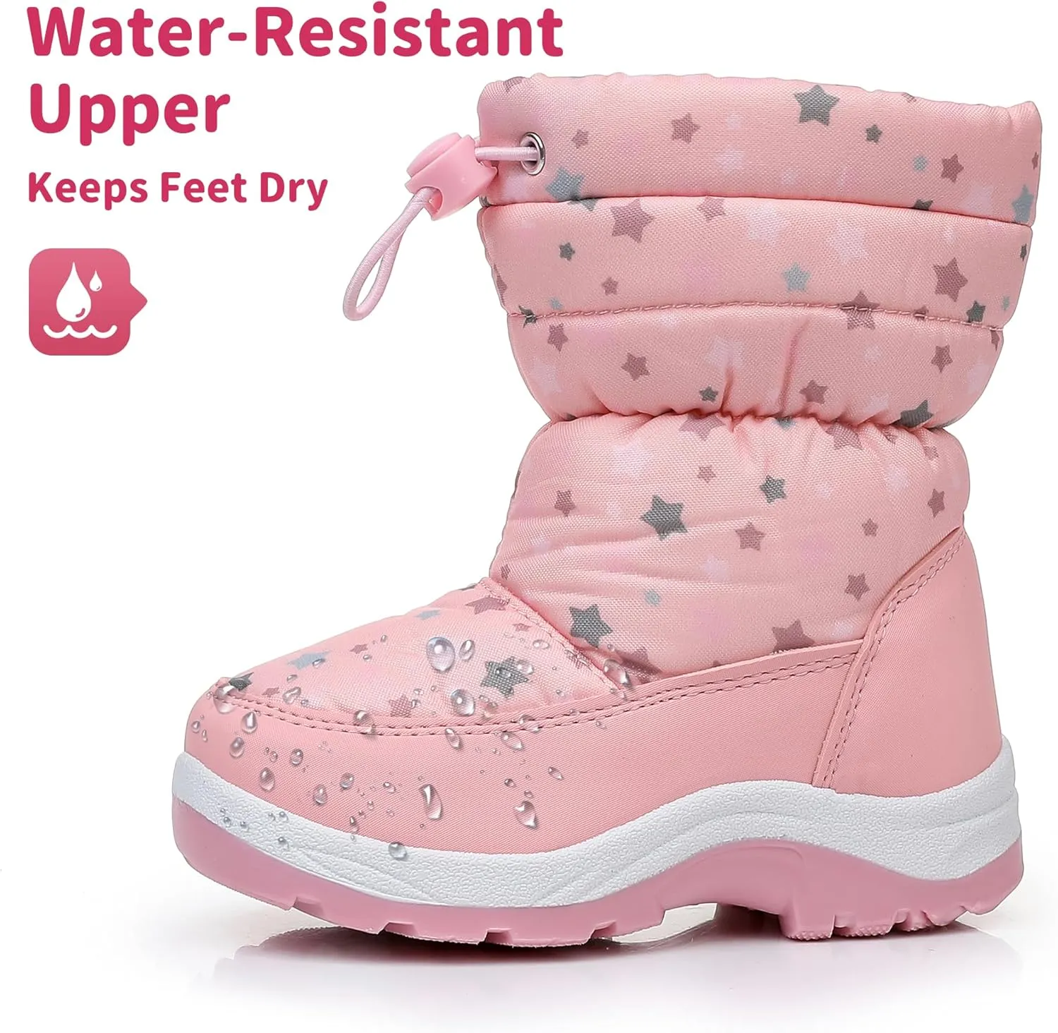 Blikcon Boys Girls Snow Boots Slip Resistant Waterproof Winter Boots (Toddler/Little Kid)