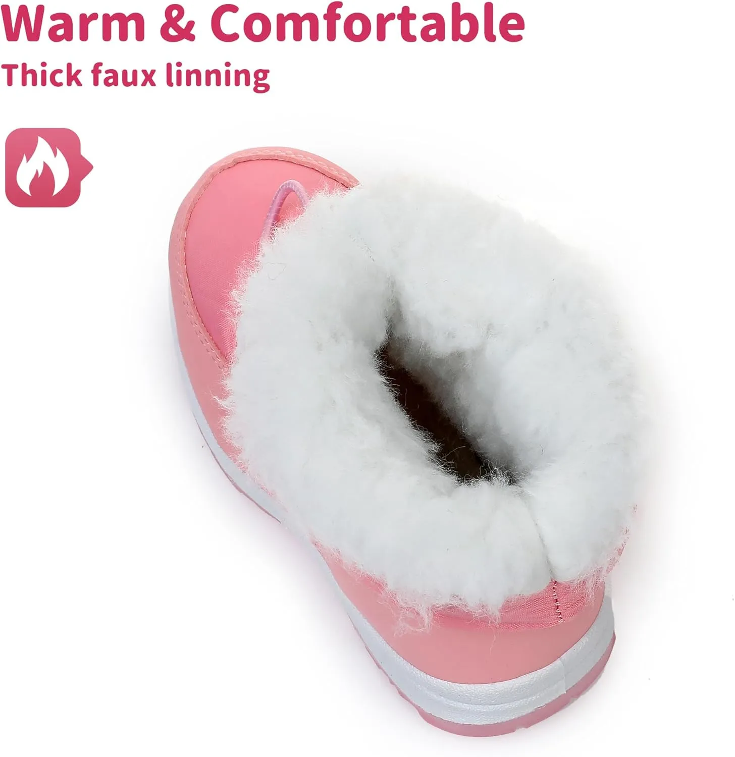 Blikcon Boys Girls Snow Boots Slip Resistant Waterproof Winter Boots (Toddler/Little Kid)