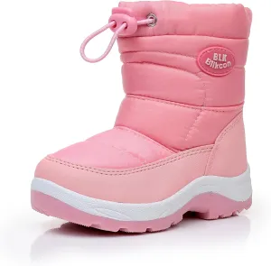 Blikcon Boys Girls Snow Boots Slip Resistant Waterproof Winter Boots (Toddler/Little Kid)