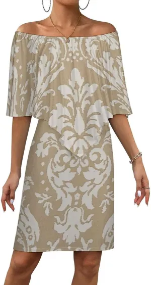 BohoWomen's Cape Long Dress French Elegant Retro Light Mature Dress