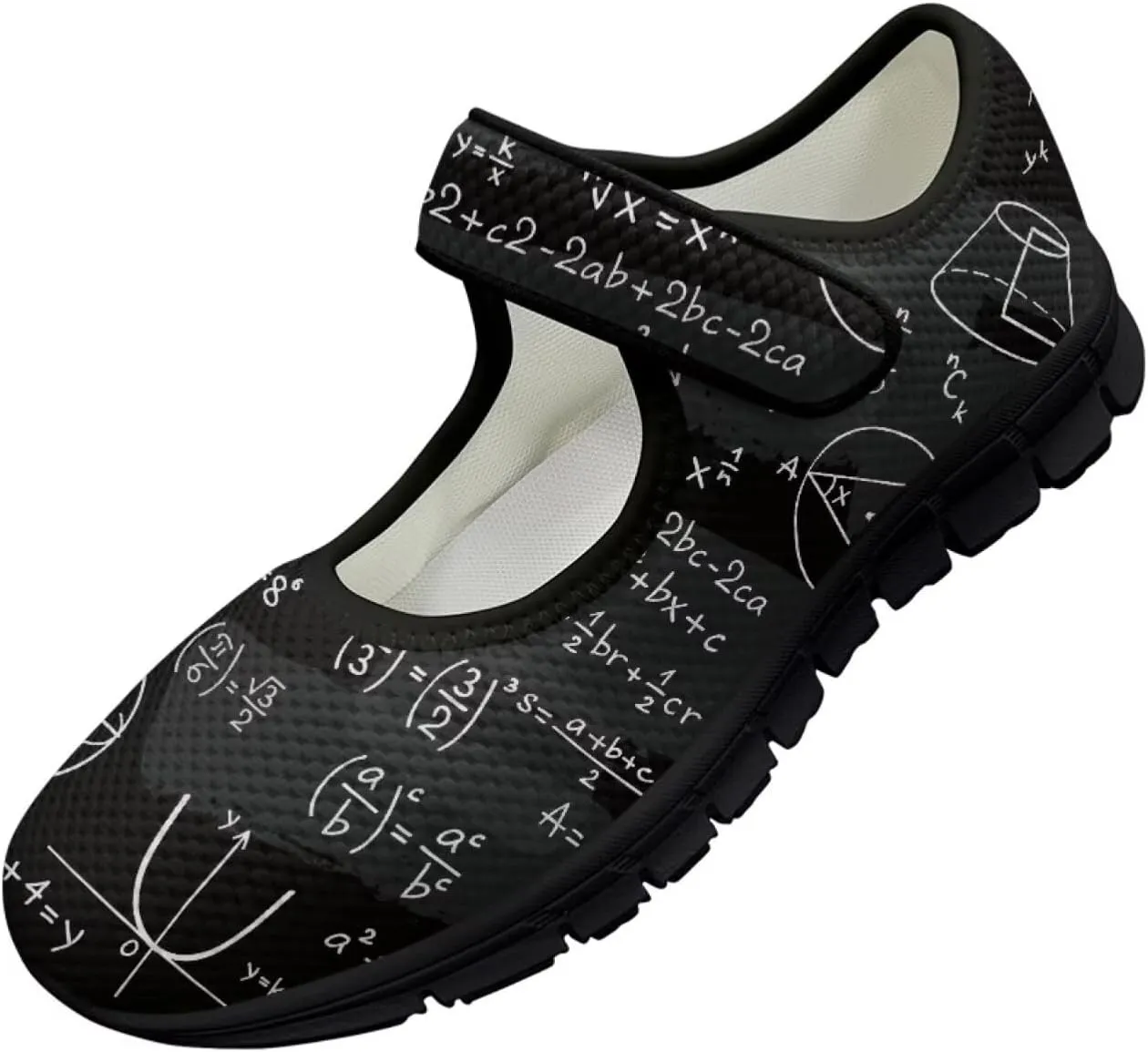 Book Love Print Mary Jane Shoes Women Wide Width,Lightweight Memory Foam Walking Flat Shoes Breathable Ballet Flat Shoes