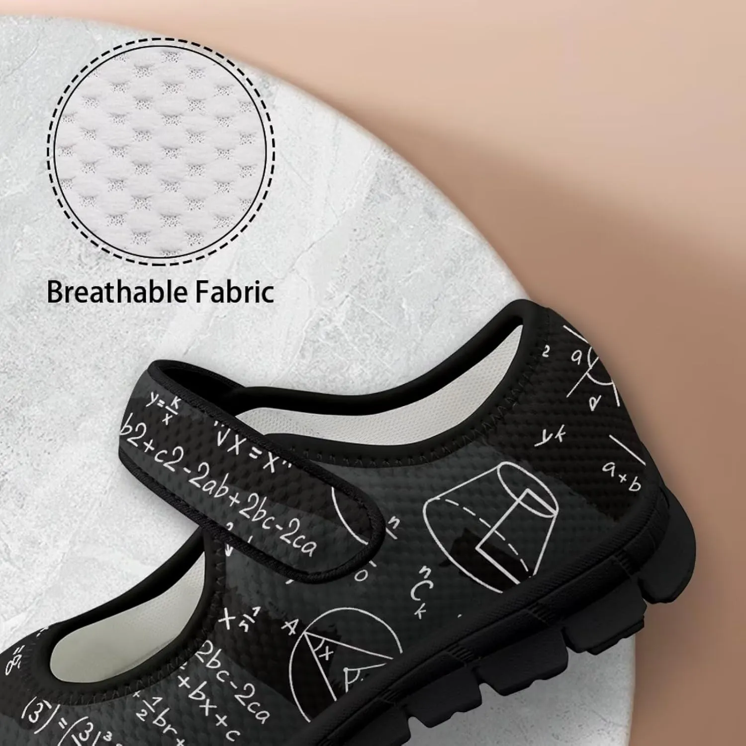 Book Love Print Mary Jane Shoes Women Wide Width,Lightweight Memory Foam Walking Flat Shoes Breathable Ballet Flat Shoes