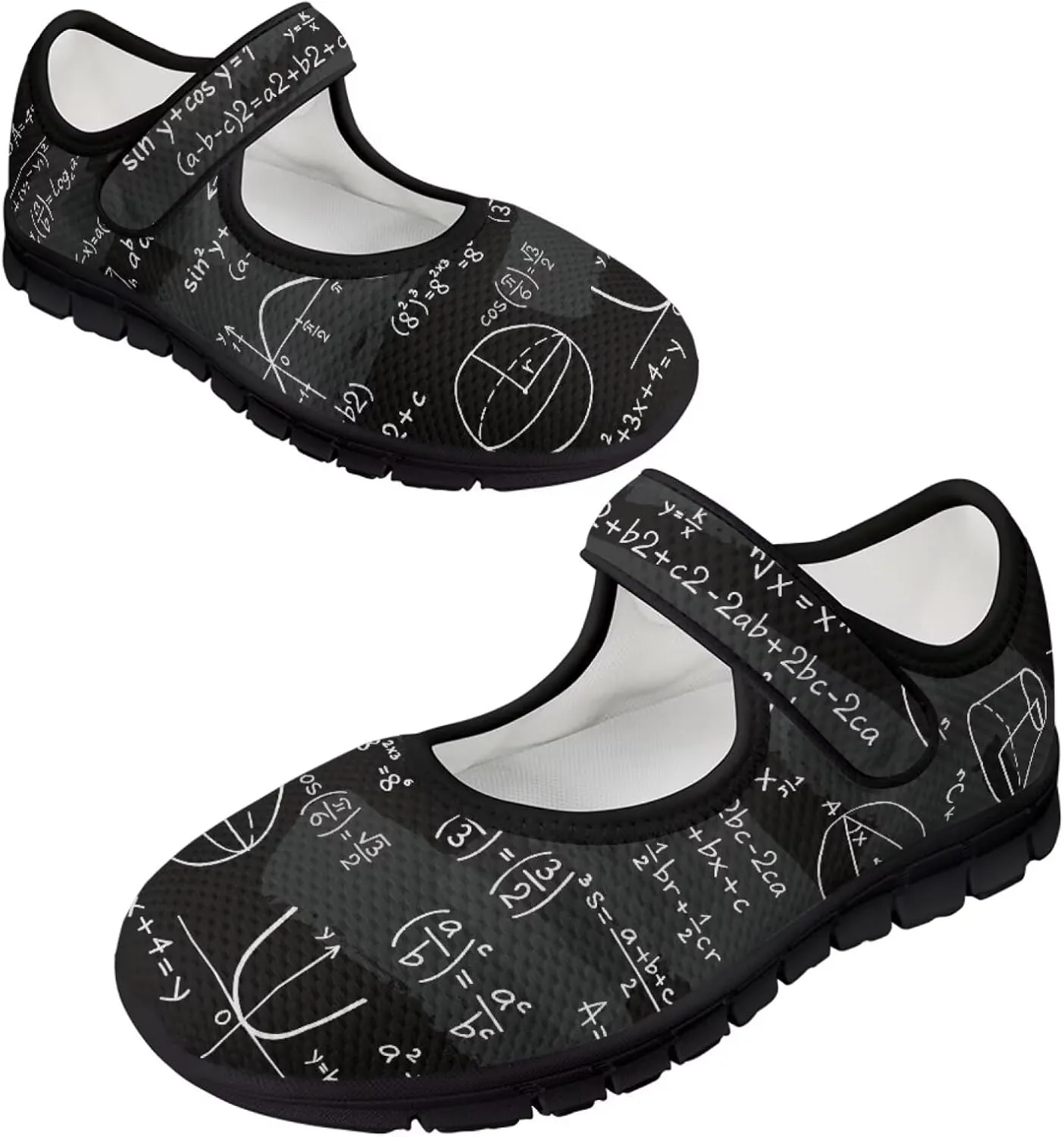 Book Love Print Mary Jane Shoes Women Wide Width,Lightweight Memory Foam Walking Flat Shoes Breathable Ballet Flat Shoes