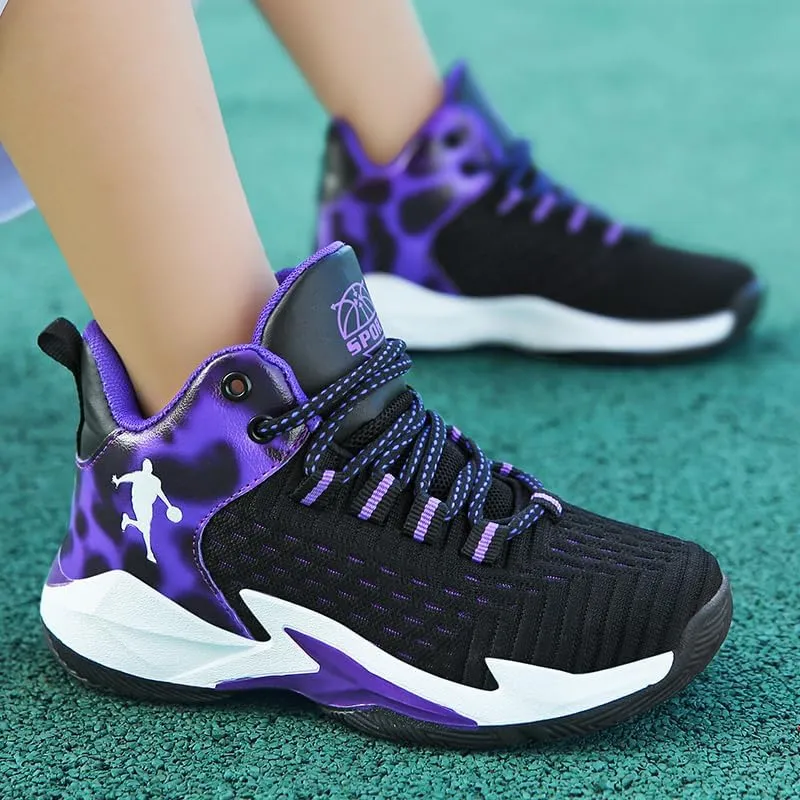 Boys and Kids Basketball Shoes Lightweight Fashion Sneakers