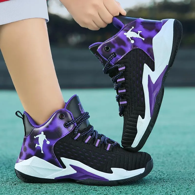 Boys and Kids Basketball Shoes Lightweight Fashion Sneakers