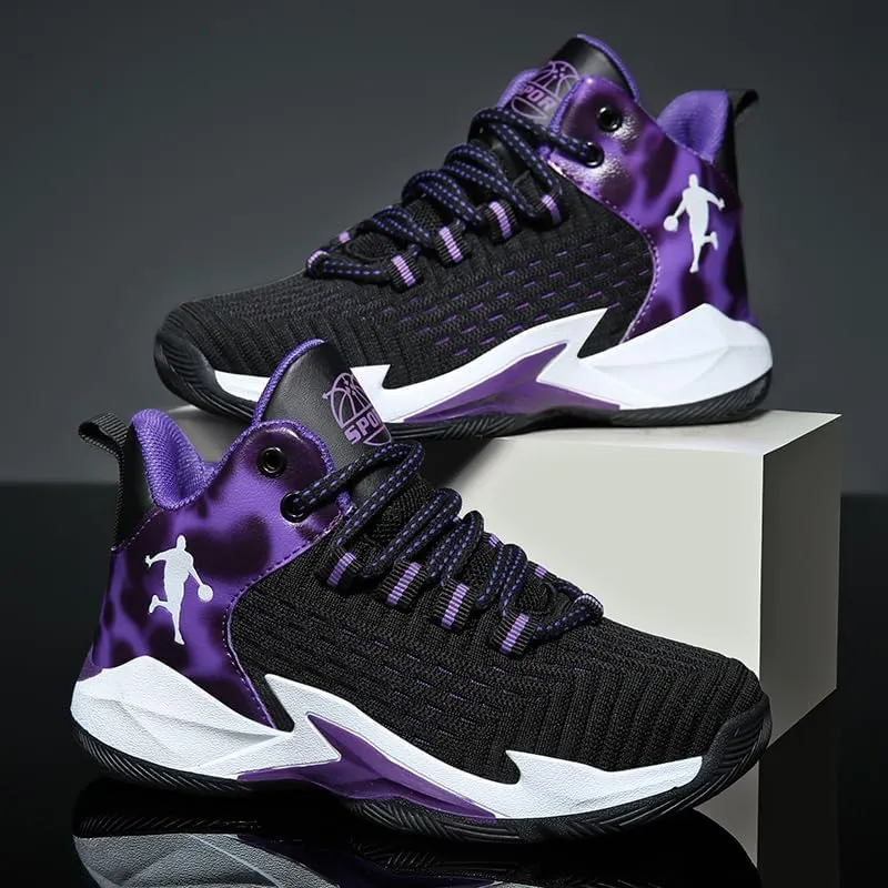 Boys and Kids Basketball Shoes Lightweight Fashion Sneakers