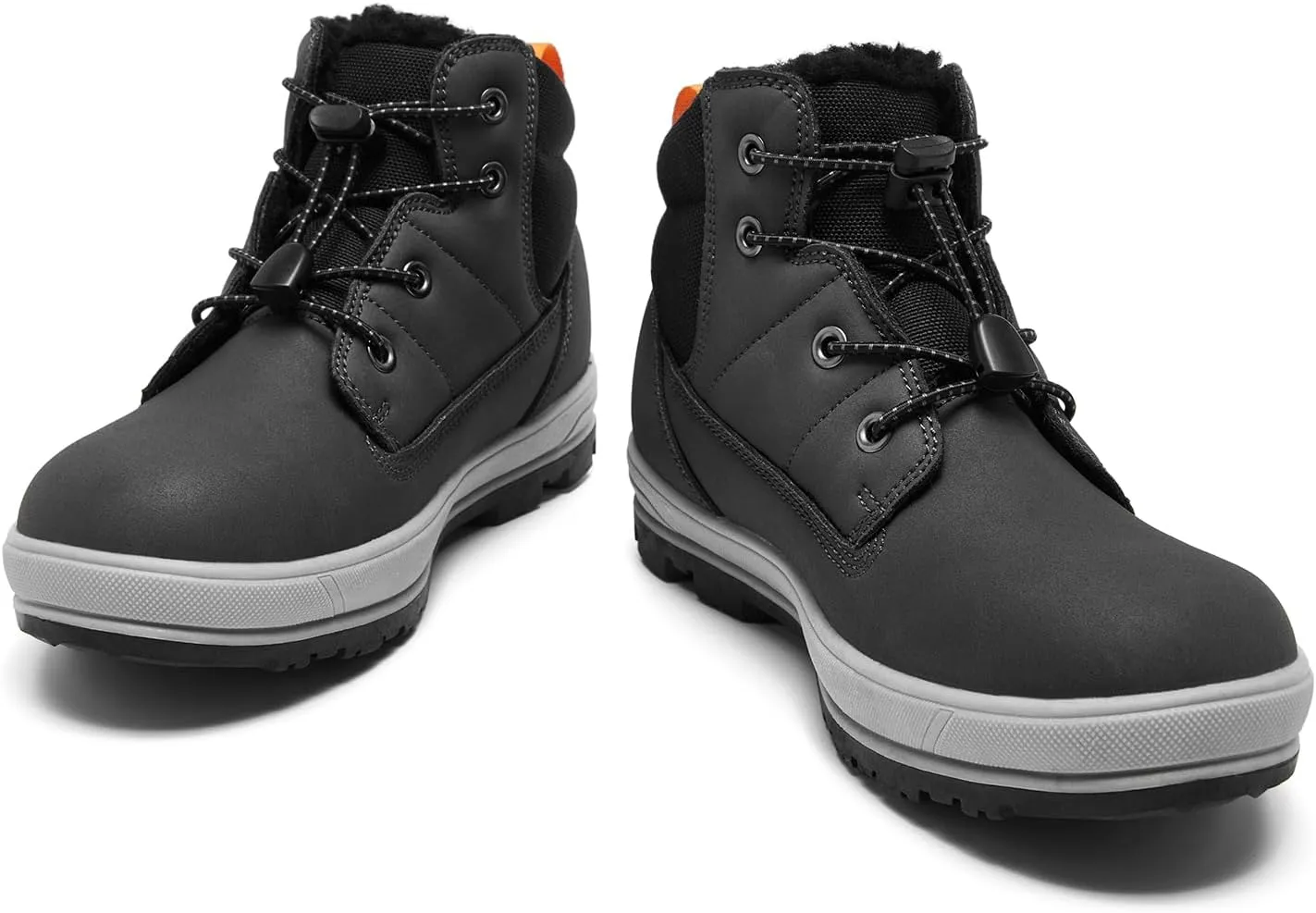 Boys Girls Snow Boots Faux Fur Lined Winter Ankle Boots Outdoor Waterproof Slip Resistant Comfortable Cold Weather Boots Little Kid/Big Kid
