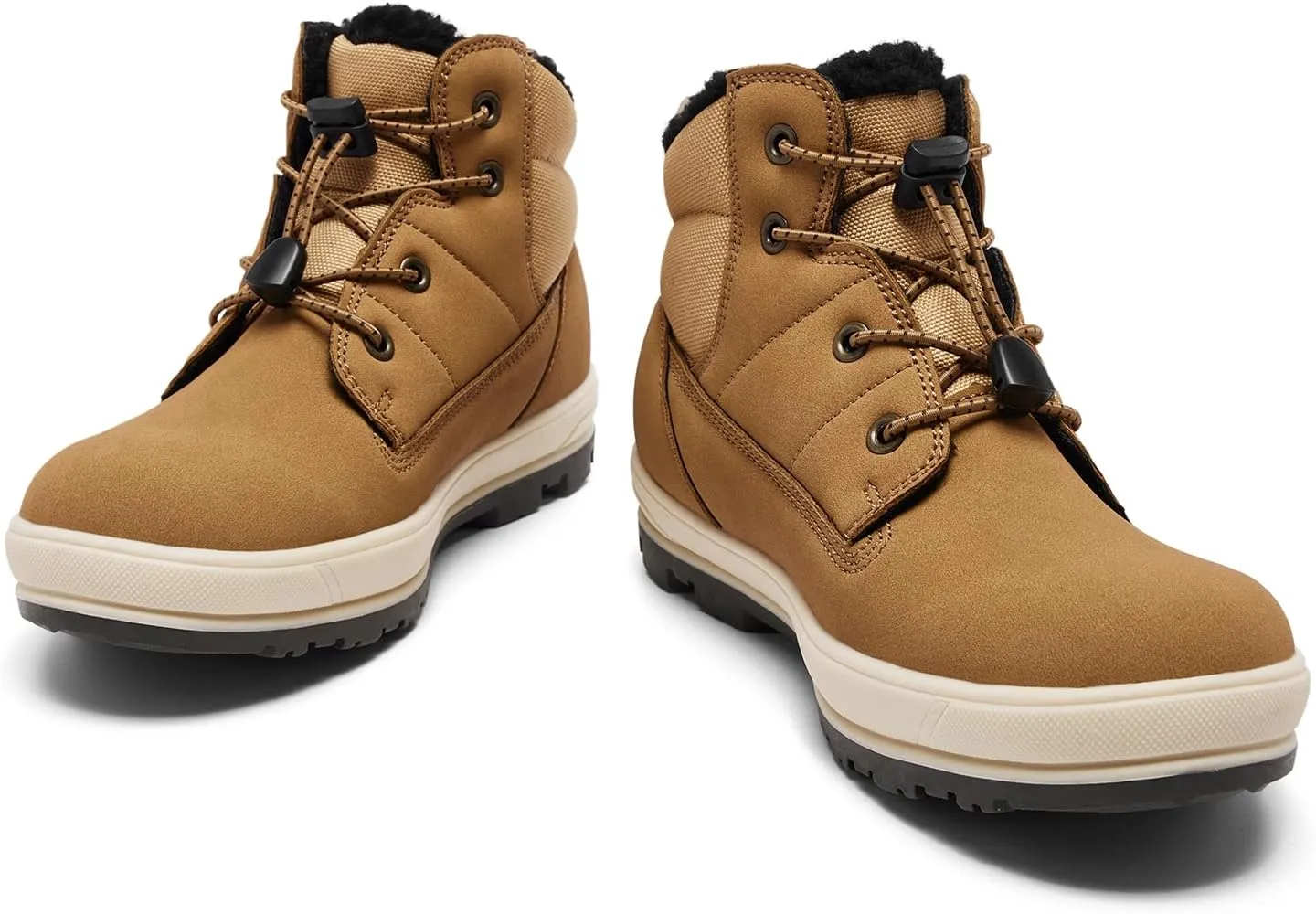 Boys Girls Snow Boots Faux Fur Lined Winter Ankle Boots Outdoor Waterproof Slip Resistant Comfortable Cold Weather Boots Little Kid/Big Kid