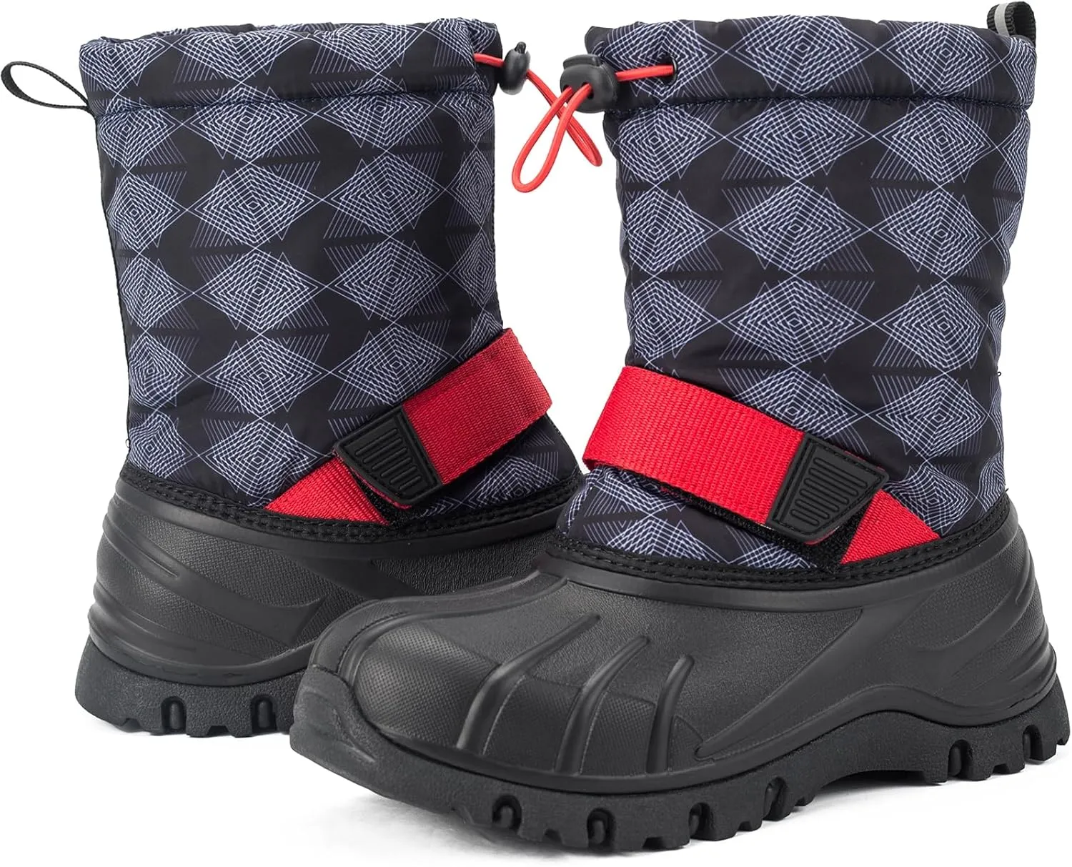 Boys Girls Snow Boots Winter Outdoor Waterproof Slip Resistant Cold Weather Shoes(Little Kid/Big Kid)
