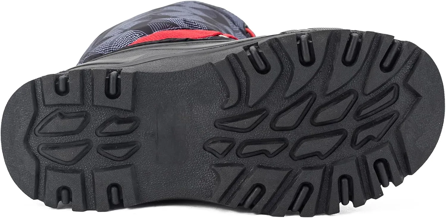 Boys Girls Snow Boots Winter Outdoor Waterproof Slip Resistant Cold Weather Shoes(Little Kid/Big Kid)
