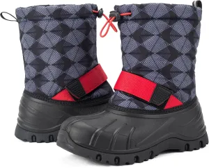 Boys Girls Snow Boots Winter Outdoor Waterproof Slip Resistant Cold Weather Shoes(Little Kid/Big Kid)
