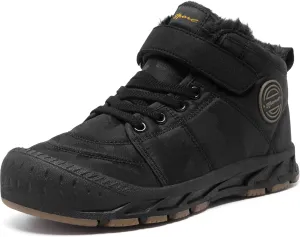 Boys Girls Snow Boots Winter Slip On Warm Fur Lined Shoes Lightweight Water-Resistant Cold Weather Boot (Little Kid/Big Kid)
