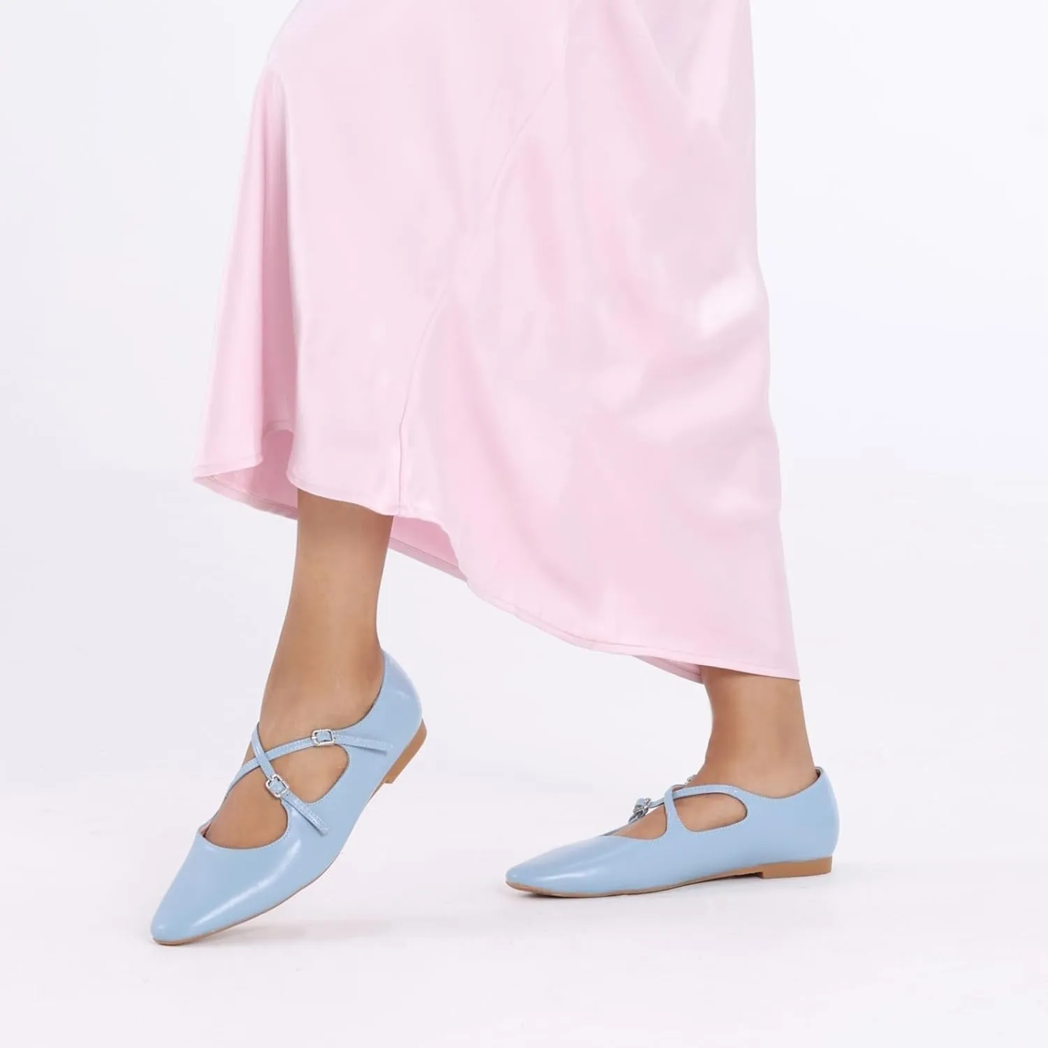 C. Paravano Women's Mary Jane Ballet Flats - Adjustable Buckle Strap,Soft Leather Almond Toe Flats for Work,Casual, Daily Wear, Wedding, Church, Office, and Travel and Driving-Stylish Women's Shoes