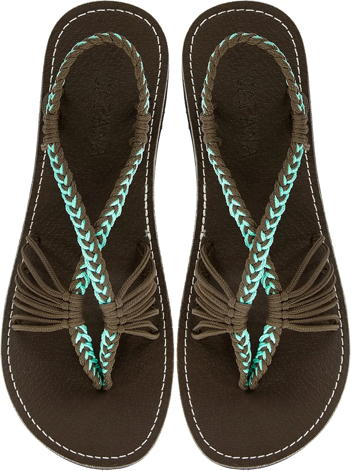 Capana Women's Flat Cork Sandals - Strappy Braided Bohemian Beach Sandals, Spring Casual Shoes, Comfy Boho Flats for Teen Girls – Cocoon