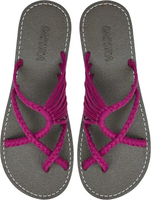 Capana Woven Women's Flat Sandals - Strappy Braided Beach Sandals for Dressy Summer, Rope Bohemian Spring Casual Womens Shoes, Comfy Boho Flats for Teen Girls Oceanbliss
