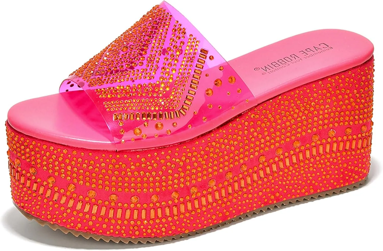 Cape Robbin Ramis Rhinestone Crusted Clear Upper Platform (Ramis)