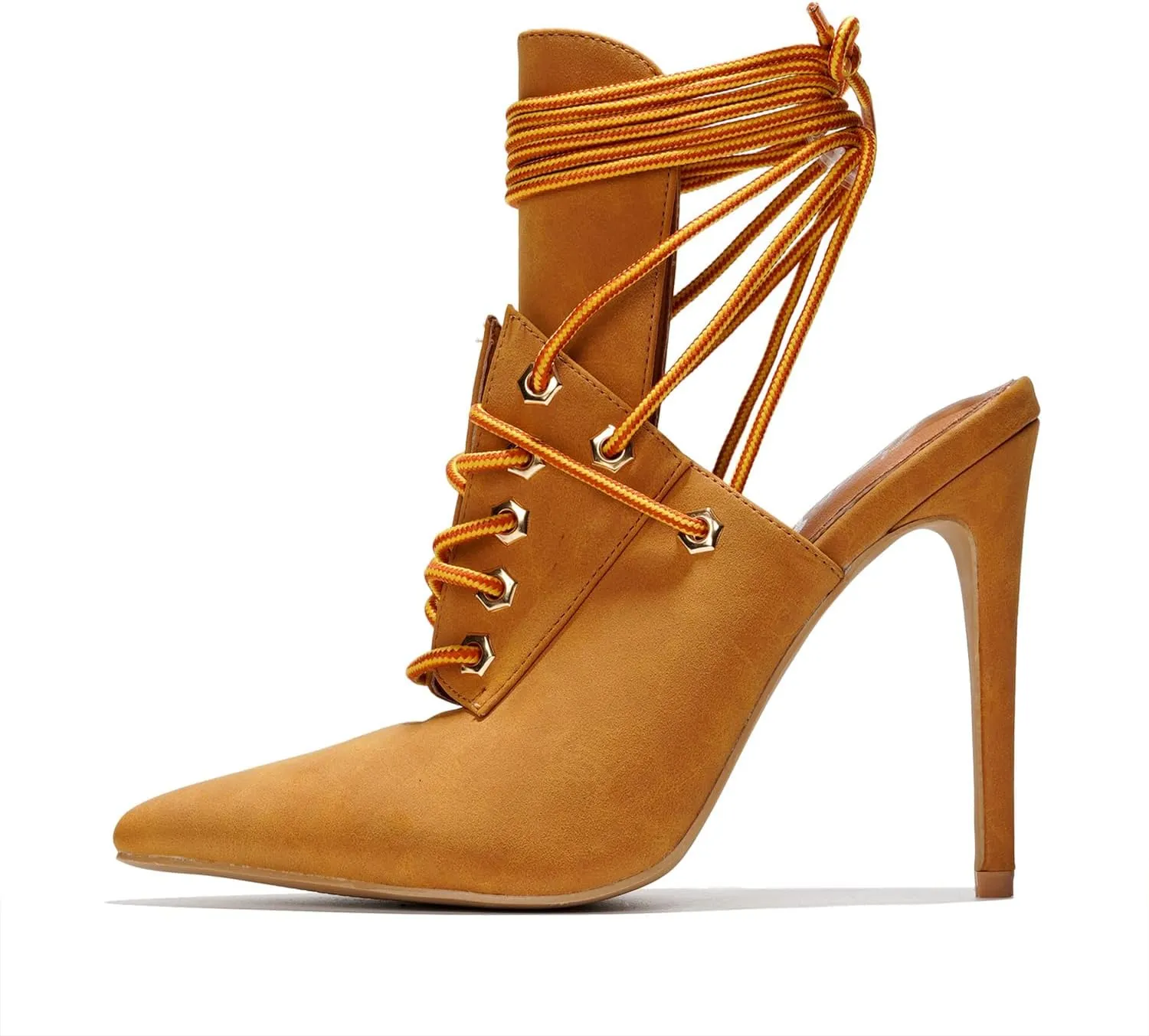 Cape Robbin Raphaela Lace-up Chic Stiletto Heels (Raphaela)