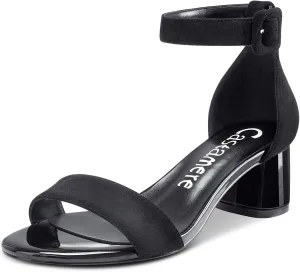 Castamere Womens Chunky Block Heel Sandals Ankle Strap Open Toe Buckle 5CM Heels Sandal