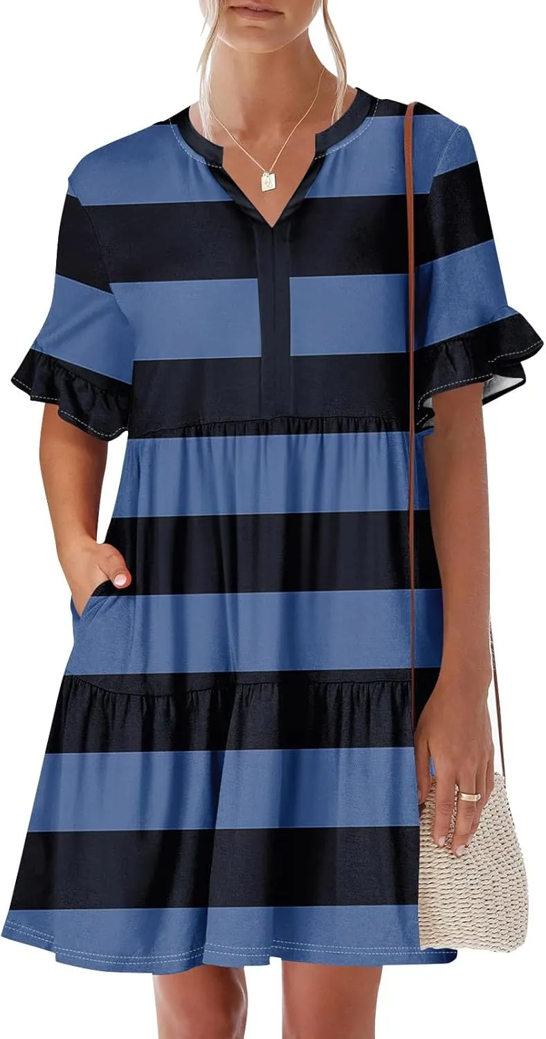 Casual Dresses for Women, Boho Beach Vacation Flowy Trendy Elegant Womens Sundresses
