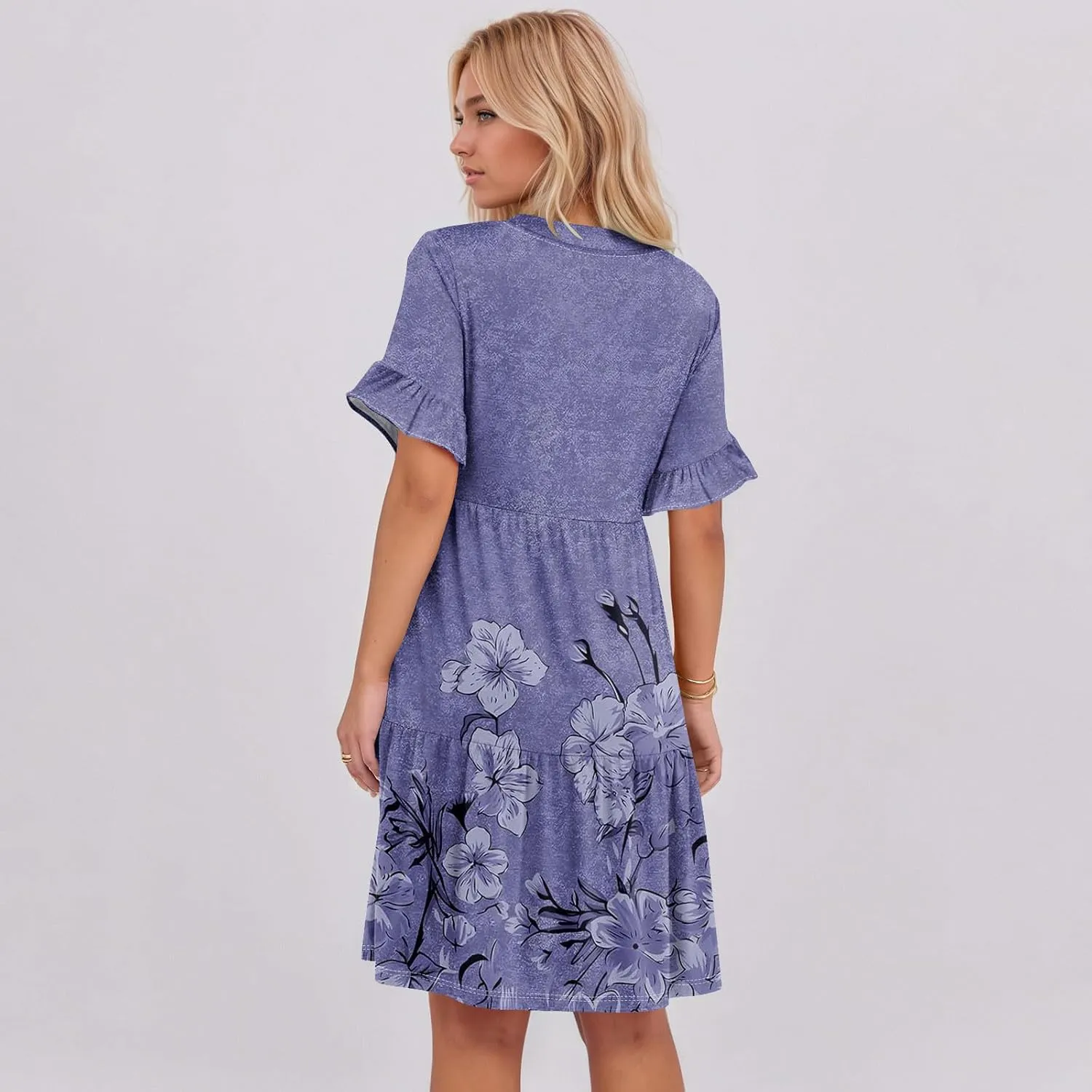 Casual Dresses for Women, Flowy Travel Vacation Elegant Trendy Boho Sundresses for Women