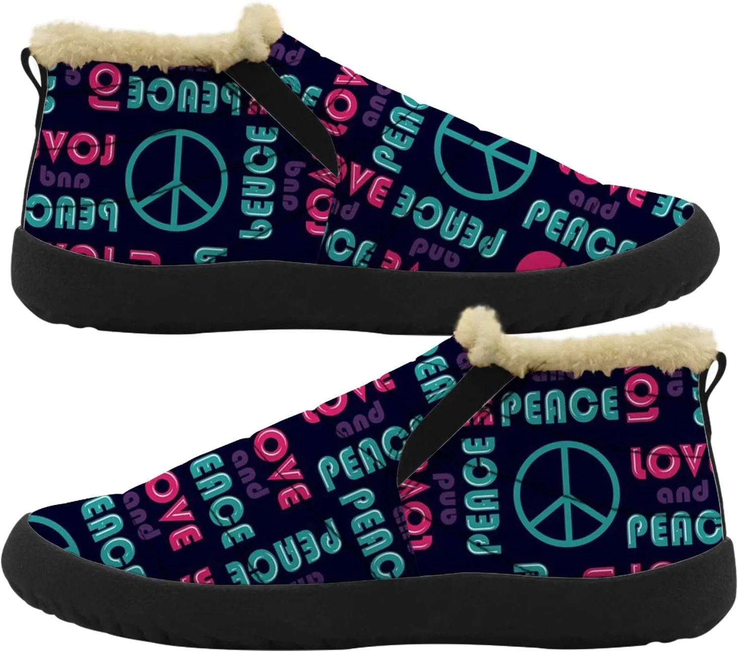 Cheetah Shoes for Women Men Snow Boots Winter Low Top Fashion Sneakers Slip on Ankle Booties Valentines Day Gifts