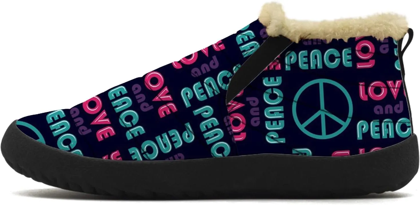 Cheetah Shoes for Women Men Snow Boots Winter Low Top Fashion Sneakers Slip on Ankle Booties Valentines Day Gifts
