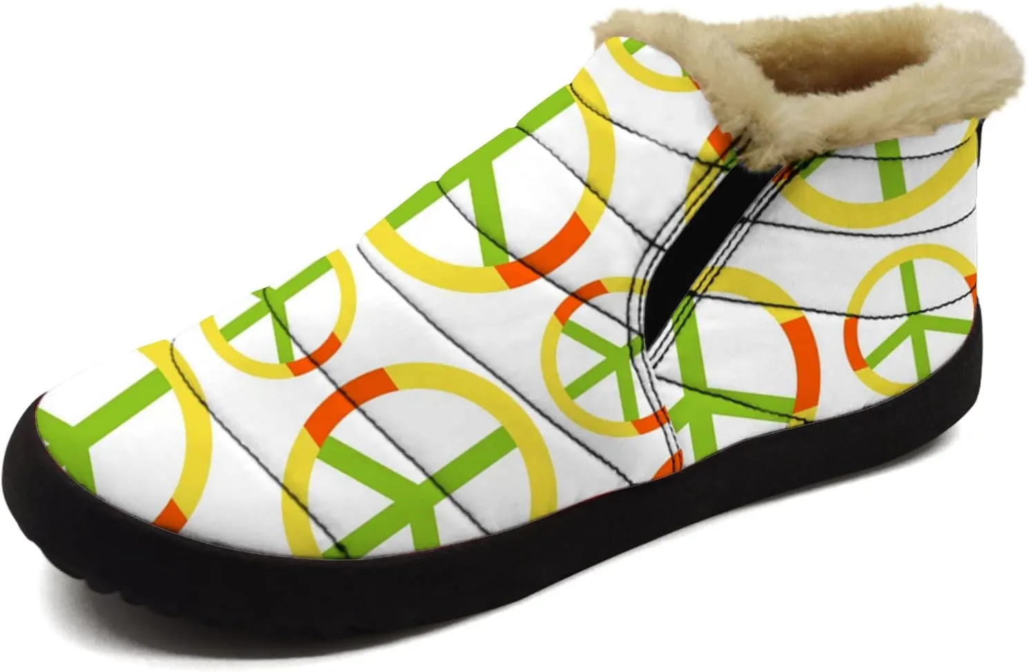 Cheetah Shoes for Women Men Snow Boots Winter Low Top Fashion Sneakers Slip on Ankle Booties Valentines Day Gifts