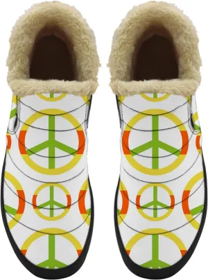 Cheetah Shoes for Women Men Snow Boots Winter Low Top Fashion Sneakers Slip on Ankle Booties Valentines Day Gifts
